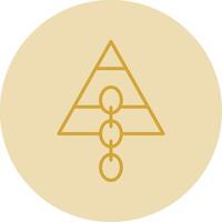 Link pyramide Line Yellow Circle Icon vector