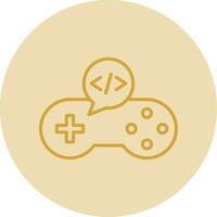 Game Develop Line Yellow Circle Icon vector
