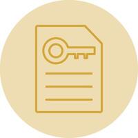 Keyword Generator Line Yellow Circle Icon vector