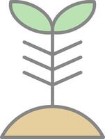 Plant Line Filled Light Icon vector