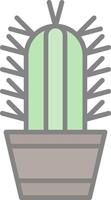 Succulent Line Filled Light Icon vector