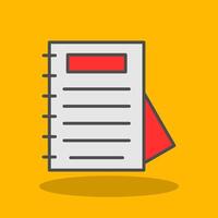Notepad Filled Shadow Icon vector