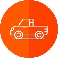 Pickup Line Red Circle Icon vector