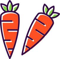 Carrots filled Design Icon vector