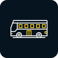 Tourist Bus Line Red Circle Icon vector