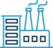 Power Plant Line Blue Two Color Icon vector