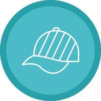 Hat Line Multi Circle Icon vector