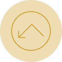 Bounce Line Yellow Circle Icon vector