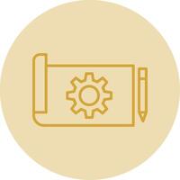 Prototyping Line Yellow Circle Icon vector