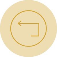 Loop Line Yellow Circle Icon vector