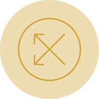 Split Line Yellow Circle Icon vector