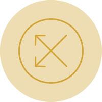 Split Line Yellow Circle Icon vector