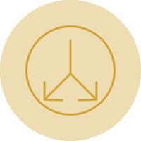 Split Line Yellow Circle Icon vector