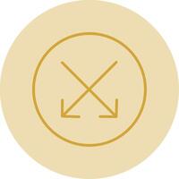 Intersect Line Yellow Circle Icon vector