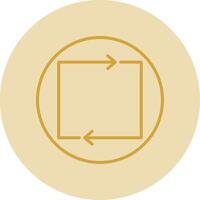 Loop Line Yellow Circle Icon vector