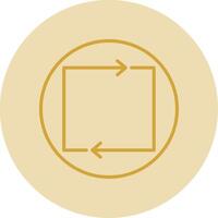 Loop Line Yellow Circle Icon vector