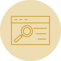 Quality Assurance Line Yellow Circle Icon vector