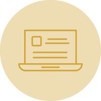 Seo And Web Line Yellow Circle Icon vector