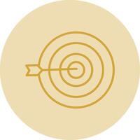 Targeting Line Yellow Circle Icon vector