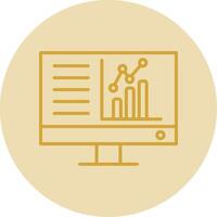 Dashboard Line Yellow Circle Icon vector