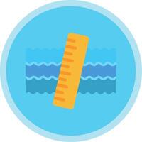 Ruler Flat Multi Circle Icon vector