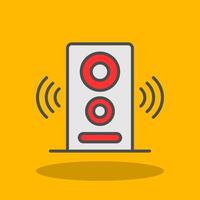 Speaker Filled Shadow Icon vector