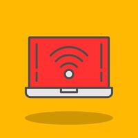 Wifi Filled Shadow Icon vector