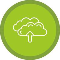 Clouds Line Multi Circle Icon vector