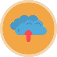 Clouds Flat Multi Circle Icon vector