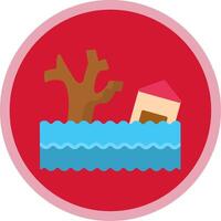 Flood Flat Multi Circle Icon vector