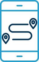 GpS Line Blue Two Color Icon vector