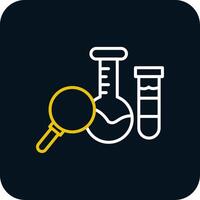 Chemical Analysis Line Red Circle Icon vector