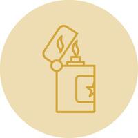 Lighter Line Yellow Circle Icon vector