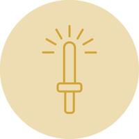 Light Stick Line Yellow Circle Icon vector