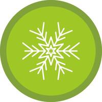 copo de nieve línea multi circulo icono vector