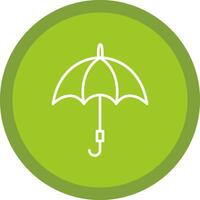 Umbrella Line Multi Circle Icon vector