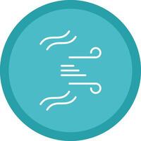 Wind Line Multi Circle Icon vector