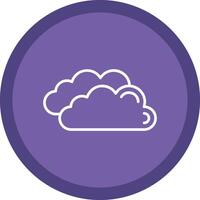 Clouds Line Multi Circle Icon vector