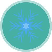 Snowflake Flat Multi Circle Icon vector