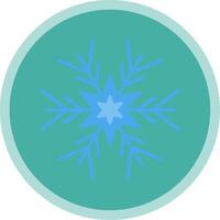 Snowflake Flat Multi Circle Icon vector