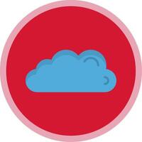 Cloud Flat Multi Circle Icon vector