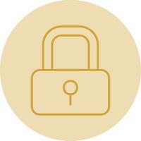 Locksmith Line Yellow Circle Icon vector