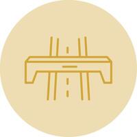 Motorway Line Yellow Circle Icon vector