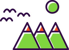 Mountain filled Design Icon vector