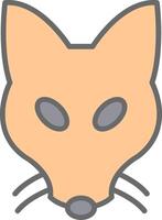 Fox Line Filled Light Icon vector