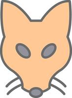 Fox Line Filled Light Icon vector