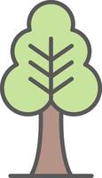 Tree Line Filled Light Icon vector