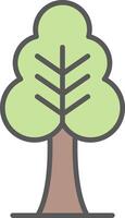 Tree Line Filled Light Icon vector