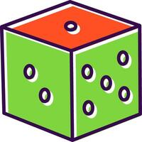 Dice filled Design Icon vector