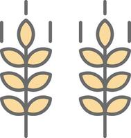 Wheat Line Filled Light Icon vector